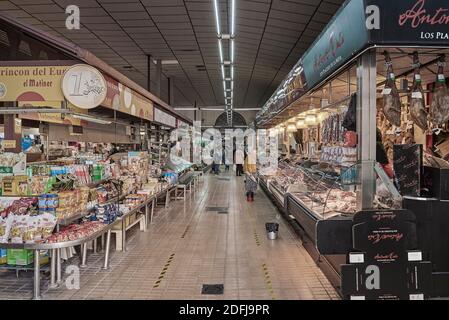 Zentraler Markt der Mitte des 20. Jahrhunderts in der Stadt Castellón de la Plana in der Valencianischen Gemeinschaft, Spanien, Europa Stockfoto