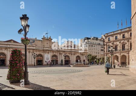 Zentraler Markt der Mitte des 20. Jahrhunderts in der Stadt Castellón de la Plana in der Valencianischen Gemeinschaft, Spanien, Europa Stockfoto