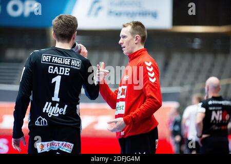 Aalborg, Dänemark. Dezember 2020. Mikael Aggefors (16) von Aalborg Handball in der Danish Men's Handball League Spiel zwischen Aalborg Handball und Lemvig-Thyboron Handball in Jutlander Bank Arena in Aalborg gesehen. (Foto Kredit: Gonzales Foto/Alamy Live News Stockfoto