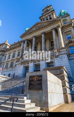 DETROIT, MI, USA - NOVEMBER 10: Wayne County Building am 10. November 2020 in Downtown Detroit, Michigan. Stockfoto