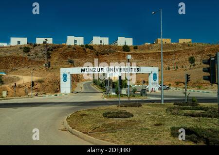 Tunceli, Türkei-September 18 2020: Universität Munzur (Munzur Universitesi auf Türkisch) Stockfoto