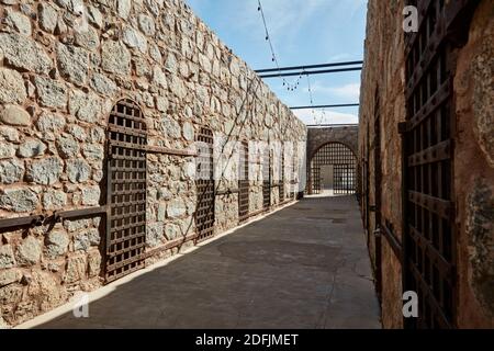 Gefängniszellen im Yuma Territorialgefängnis, Yuma, Arizona Stockfoto