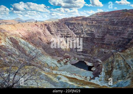 Die Kupfermine Lavender Pit, Bisbee, Arizona Stockfoto