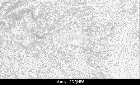 Grauen Konturen vektor Topographie. Geographische Berg Topographie Vector Illustration. Topografische Muster Textur. Karte auf dem Land vektor Gelände Stock Vektor