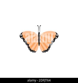 Schmetterling Symbol - Bunte Schmetterling Logo isoliert, schöne Schmetterling Illustration Stock Vektor