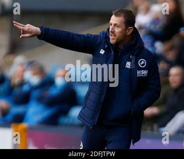 LONDON, Vereinigtes Königreich, DEZEMBER 05: Gary Rowett Manager von Millwall während Sky Bet Championship zwischen Millwall und Derby County im Den Stadium, London am 05. Dezember, 2020 Credit: Action Foto Sport/Alamy Live News Stockfoto