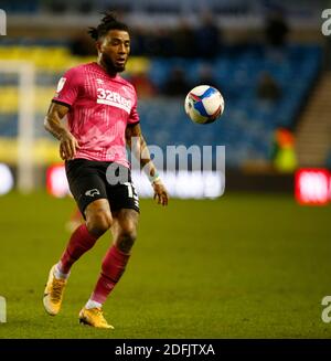 LONDON, Vereinigtes Königreich, DEZEMBER 05: Colin Kazim-Richards von Derby County während der Sky Bet Championship zwischen Millwall und Derby County im Den Stadium, London am 05. Dezember, 2020 Credit: Action Foto Sport/Alamy Live News Stockfoto