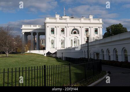 Washington, Vereinigte Staaten Von Amerika. Dezember 2020. Das Weiße Haus in Washington, DC gesehen am 5. Dezember 2020. Quelle: Chris Kleponis/Pool via CNP, weltweite Nutzung Quelle: dpa/Alamy Live News Stockfoto