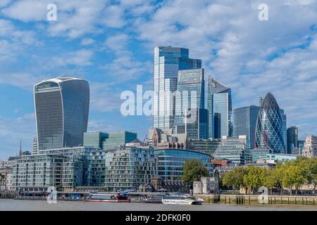 LONDON, GROSSBRITANNIEN - 28. SEPTEMBER 2020: City of London City Skyline Stockfoto