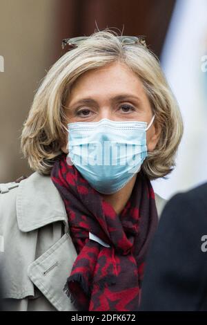 Valerie Pecresse bei den Beerdigungen des französischen Schriftstellers Denis Tillinac in der Kirche Saint-Francois-Xavier am 02. Oktober 2020 in Paris, Frankreich. Foto von Nasser Berzane/ABACAPRESS.COM Stockfoto