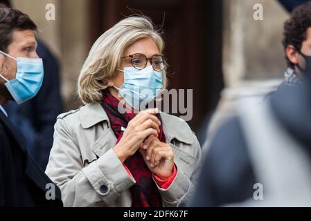 Valerie Pecresse bei den Beerdigungen des französischen Schriftstellers Denis Tillinac in der Kirche Saint-Francois-Xavier am 02. Oktober 2020 in Paris, Frankreich. Foto von Nasser Berzane/ABACAPRESS.COM Stockfoto