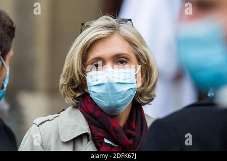 Valerie Pecresse bei den Beerdigungen des französischen Schriftstellers Denis Tillinac in der Kirche Saint-Francois-Xavier am 02. Oktober 2020 in Paris, Frankreich. Foto von Nasser Berzane/ABACAPRESS.COM Stockfoto