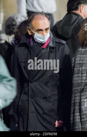 Eric Zemmour bei den Beerdigungen des französischen Autors Denis Tillinac in der Kirche Saint-Francois-Xavier am 02. Oktober 2020 in Paris, Frankreich. Foto von Nasser Berzane/ABACAPRESS.COM Stockfoto
