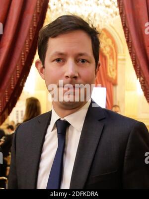 Der französische europaabgeordnete Francois-Xavier Bellamy während eines Seminars der französischen rechten Partei Les Republicains (LR) bei der Nationalversammlung in Paris am 8. Oktober 2020. Foto von Jean-Bernard/JBV News/ABACAPRESS.COM Stockfoto