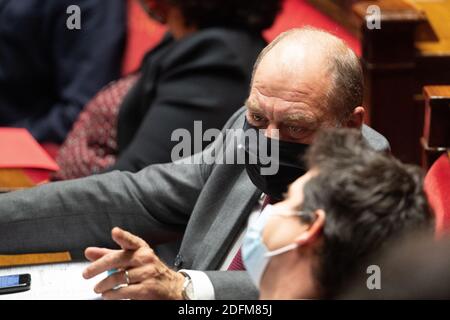 Der französische Justizminister Eric Dupond-Moretti nimmt an einer Fragestunde an die Regierung Teil, die am 03. November 2020 in Paris stattfand. Foto von David Niviere/ABACAPRESS.COM Stockfoto