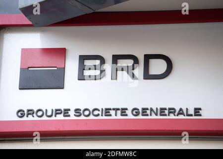 Ein Ladenschild der BRD Bank, Groupe Societe Generale, am 22. November 2020 in Bukarest, Rumänien. Foto von David Niviere/ABACAPRESS.COM Stockfoto