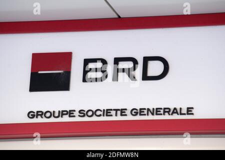 Ein Ladenschild der BRD Bank, Groupe Societe Generale, am 22. November 2020 in Bukarest, Rumänien. Foto von David Niviere/ABACAPRESS.COM Stockfoto