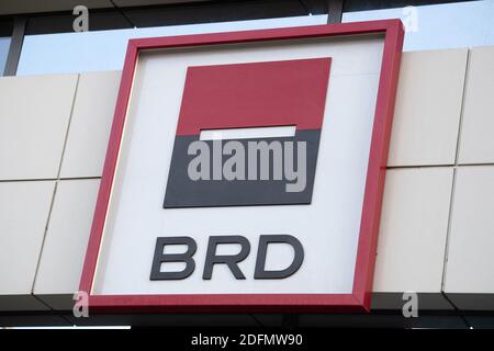 Ein Ladenschild der BRD Bank, Groupe Societe Generale, am 22. November 2020 in Bukarest, Rumänien. Foto von David Niviere/ABACAPRESS.COM Stockfoto