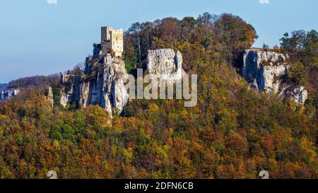 Ruine Reußenstein, Neidlingen, Schwäbische Alb, Baden-Württemberg, Deutschland Stockfoto