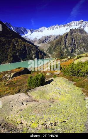 Dammastock, 3630 m, Bergsee, Goescheneralp, Uri, Schweiz Stockfoto