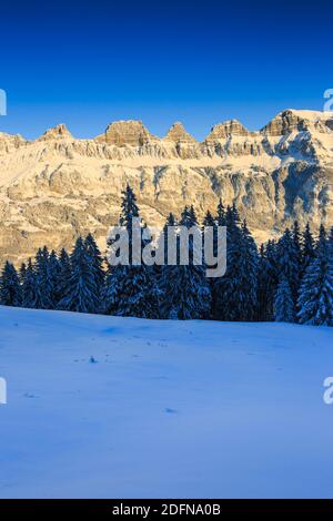 Churfirsten, St. Gallen, Schweiz Stockfoto