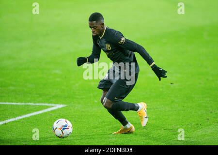 Cadiz, Spanien. Dezember 2020. Ousmane Dembele aus Barcelona während der spanischen Meisterschaft La Liga Fußballspiel zwischen Cadiz CF und FC Barcelona am 5. Dezember 2020 im Ramon de Carranza Stadion in Cadiz, Spanien - Foto Joaquin Corchero / Spanien DPPI / DPPI / LM Kredit: Paola Benini/Alamy Live News Stockfoto