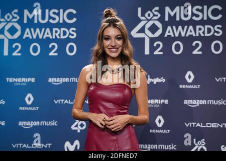 Madrid, Spanien. Dezember 2020. Ana Guerra während der Fotocall der Los 40 Music Awards 2020 in Madrid am Freitag, den 27. November 2020. Quelle: CORDON PRESS/Alamy Live News Stockfoto