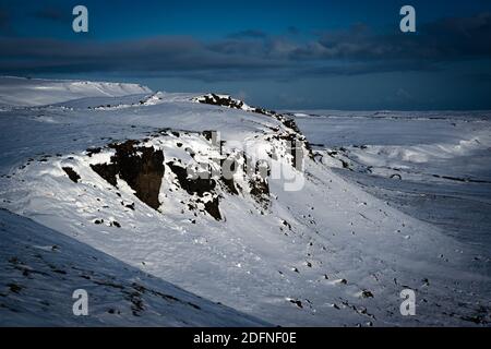 Cliff and Snow, Langstrothdale, Yorkshire Dales Stockfoto