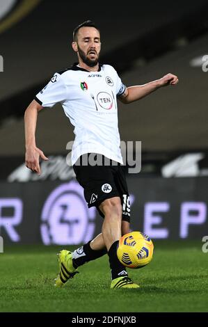 Cesena, Italien. Dezember 2020. Cesena, Italien, Orogel Stadium - Dino Manuzzi, 05. Dezember 2020, Claudio Terzi von AC Spezia in Aktion während Spezia Calcio vs SS Lazio - Italienische Fußball Serie A Spiel Kredit: Matteo Papini/LPS/ZUMA Wire/Alamy Live News Stockfoto