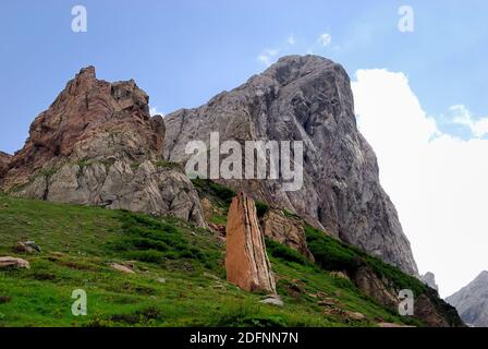 Karnischen Apls, Volaia Pass. Während des Ersten Weltkrieges war es der Schauplatz blutiger Schlachten von italienischen und österreichisch-ungarischen Armeen. Mount Volaia. Stockfoto