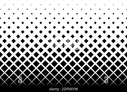 Geometrisches Muster basierend auf Quadraten auf weißem Hintergrund.Nahtlos in eine Richtung.kurzer Ausblenden. 20 Figuren in der Höhe. Die radiale Transformation ist erfüllt Stock Vektor