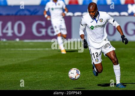 VALENCIA, SPANIEN - 5. DEZEMBER: Allan Nyom von Getafe beim La Liga Santander Spiel zwischen Levante UD und Getafe CF im Estadi Ciutat de Valencia ON Stockfoto