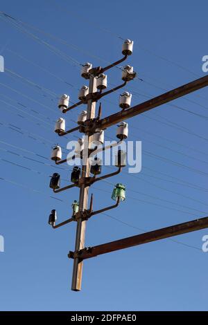 Alte Stromlinienstange in Frankreich Stockfoto