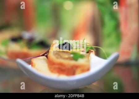 Verschiedene Cocktails ein schönes, stilvolles Essen Stockfoto