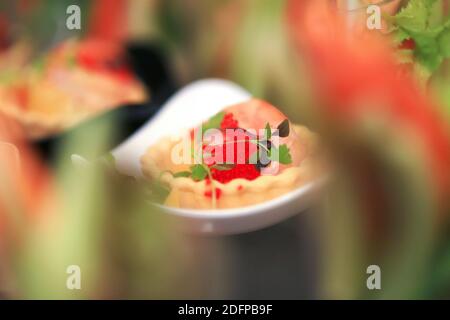 Verschiedene Cocktails ein schönes, stilvolles Essen Stockfoto