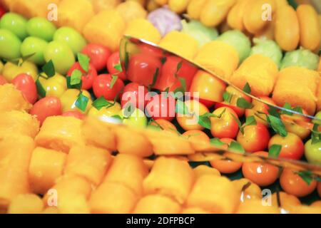 Verschiedene Cocktails ein schönes, stilvolles Essen Stockfoto