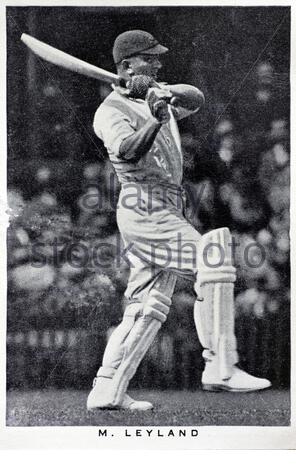 Maurice Leyland, 1900 – 1967, war ein englischer Cricketer, der in den 1920er und 1930er Jahren für Yorkshire und 41 Testspiele für England spielte Stockfoto