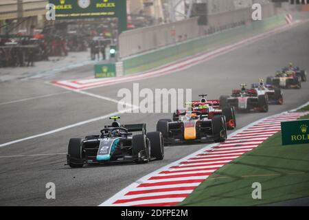 02 Ticktum Daniel (gbr), Staudämme, Dallara F2 2018, Aktion beim 12. Lauf der FIA Formel-2-Meisterschaft 2020 vom 4. Bis 6. Dezember 2020 auf dem Bahrain International Circuit, in Sakhir, Bahrain - Foto Antonin Vincent / DPPI / LM Stockfoto