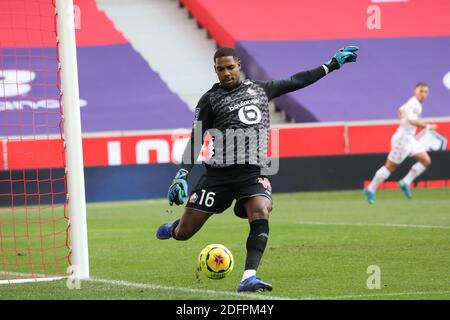 Mike Maignan Torwart LOSC während der französischen Meisterschaft Ligue 1 Fußballspiel zwischen Lille OSC und AS Monaco am 6. Dezember 2020 im Pierre Mauroy Stadion in Villeneuve-d&#039;Ascq, Frankreich - Foto Laurent Sanson / LS Medianord / DPPI / LM Stockfoto