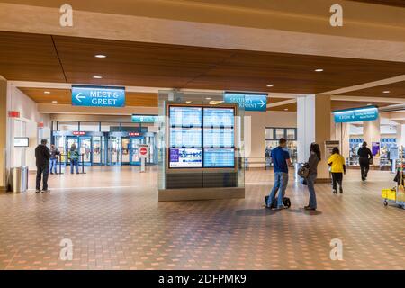 Begrüßung und Schild am Flughafen, Albuquerque, New Mexico, USA Stockfoto