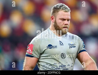 Brentford Community Stadium, London, Großbritannien. Dezember 2020. Gallagher Premiership Rugby, London Irish Versus Sale Sharks; Akker Van der Merwe of Sale Sharks Credit: Action Plus Sports/Alamy Live News Stockfoto