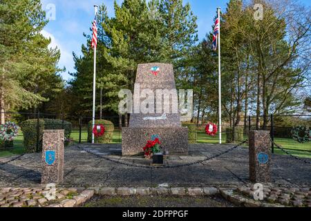 Grafton Underwood 384th U.S.A.F. Denkmal Stockfoto