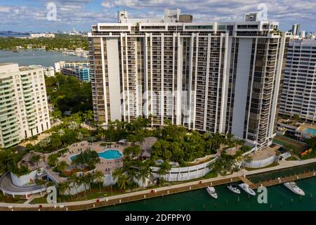 Nine Island Avenue Luftbild Immobilien Foto Miami Beach Stockfoto