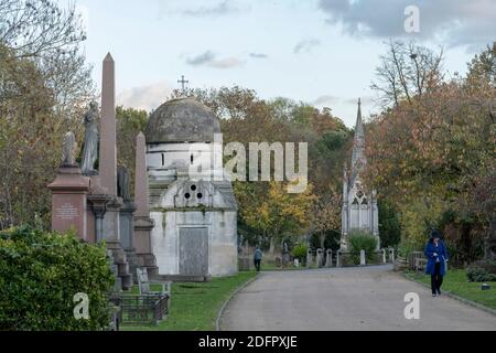 West Norwood Cemetery am 4. November 2020 in West Norwood in London im Vereinigten Königreich. Foto von Sam Mellish Stockfoto