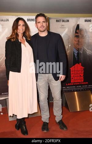 Matt Dillon und seine Freundin Roberta Mastromichele nehmen am 1. Oktober 2018 an der Premiere von The House that Jack Built im UGC Cine Cite Les Halles Kino in Paris, Frankreich, Teil. Foto von Mireille Ampilhac/ABACAPRESS.COM Stockfoto