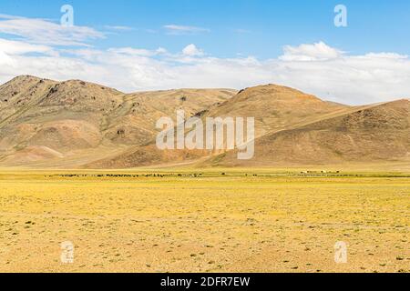 Jurten der kirgisischen Nomaden an der Seidenstraße im Bezirk Murghob, Alichur, Tadschikistan Stockfoto