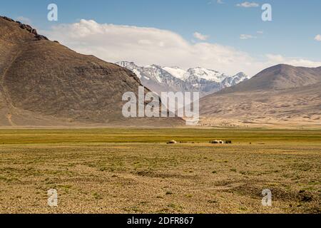 Jurten der kirgisischen Nomaden auf der Seidenstraße im Bezirk Murghob, Tadschikistan Stockfoto