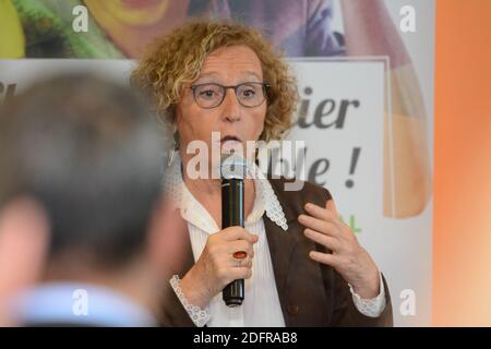 Deplacement de Muriel Penicaud (Ministre du Travail) en Ille et Vilaine pour rencontre les acteurs de Terrain dans le cadre du Plan de lutte contre la pauvrete. Le 4 octobre 2018 à Bruz, Frankreich. Foto von Ronan Houssin/ABACAPRESS.COM Stockfoto