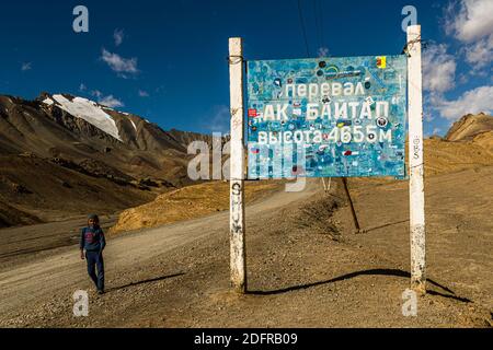 Grenze zwischen Tadschikistan und Kirgisistan, Bezirk Murghob, Tadschikistan Stockfoto