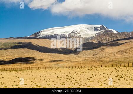 Grenzzaun zwischen China und Tadschikistan, Bezirk Murghob, Tadschikistan Stockfoto